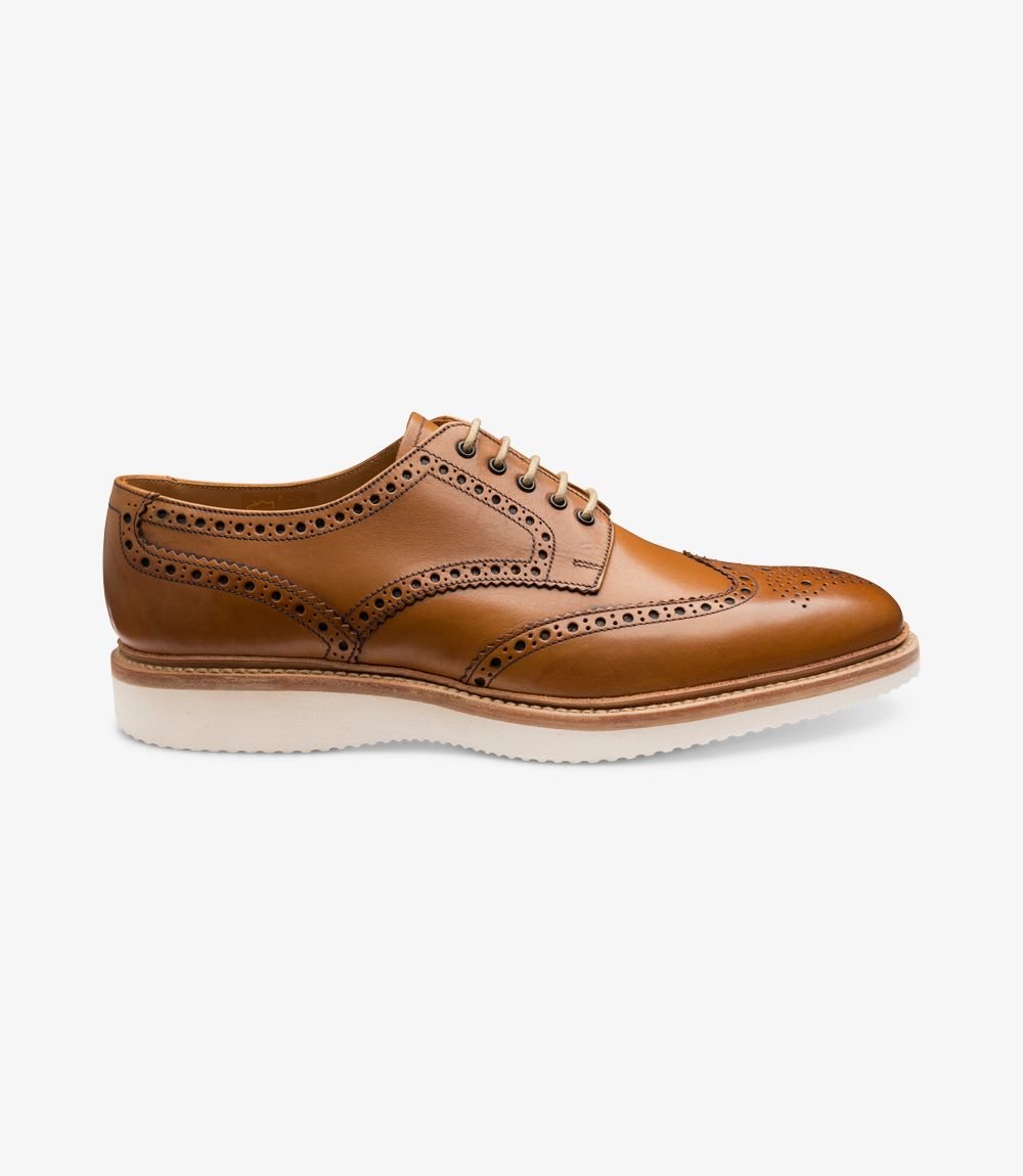 Loake Cobra Sviesiai Rudi Derby Brogue Batai Seva The Gentleman