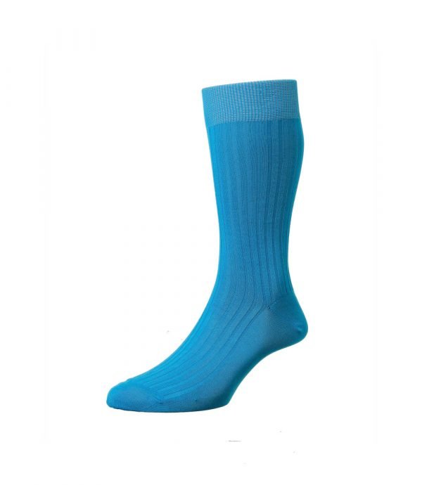 Šviesiai mėlynos vyriškos kojinės Pantherella