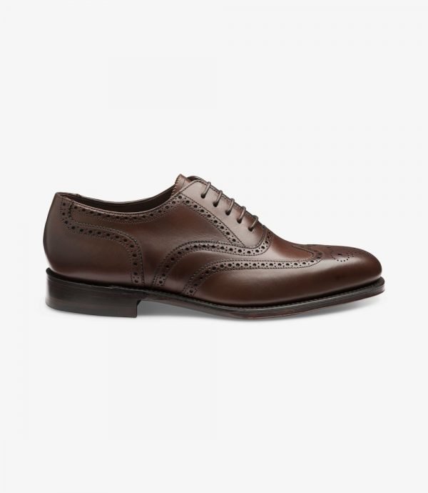 Loake Buckingham tamsiai rudi batai prie kostiumo (oxford brogue)